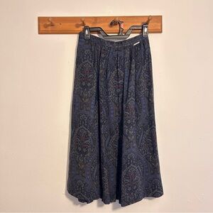 Vintage Wool Blend Print Skirt Size EU 38